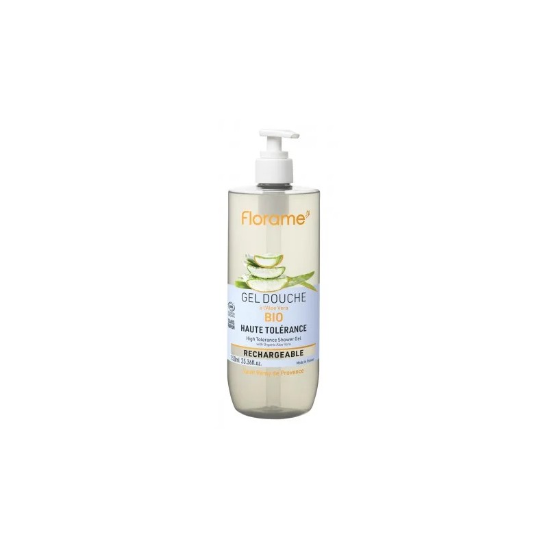 Gel douche haute tolerance 750ml Florame  dans votre magasin bio en ligne Etiketbio.eu