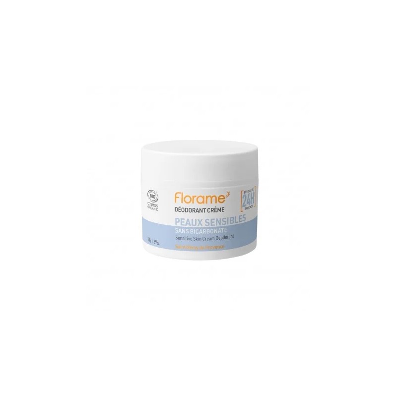 Deodorant creme peaux sensibles 50g Florame  dans votre magasin bio en ligne Etiketbio.eu