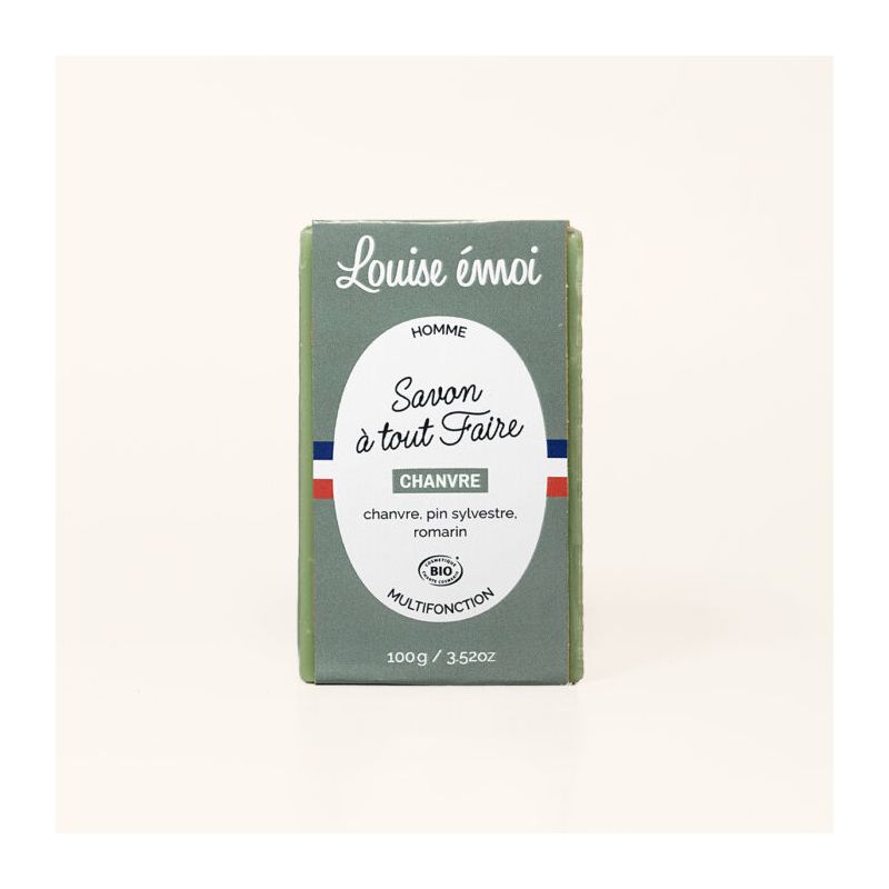SAVON A FROID A TOUT FAIRE CHANVRE (100G) LOUISE EMOI dans votre magasin bio en ligne Etiketbio.eu SAVON A FROID A TOUT FAIRE CHANVRE (100G) LOUISE EMOI dans votre magasin bio en ligne Etiketbio.eu