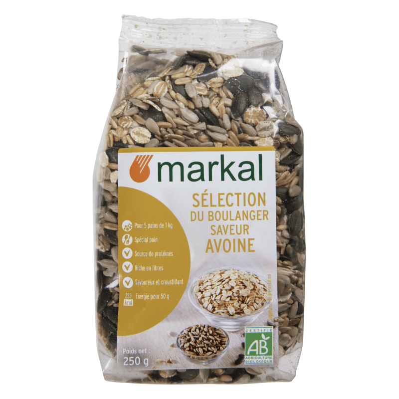 Selection du boulanger avoine 250g Markal  dans votre magasin bio en ligne Etiketbio.eu