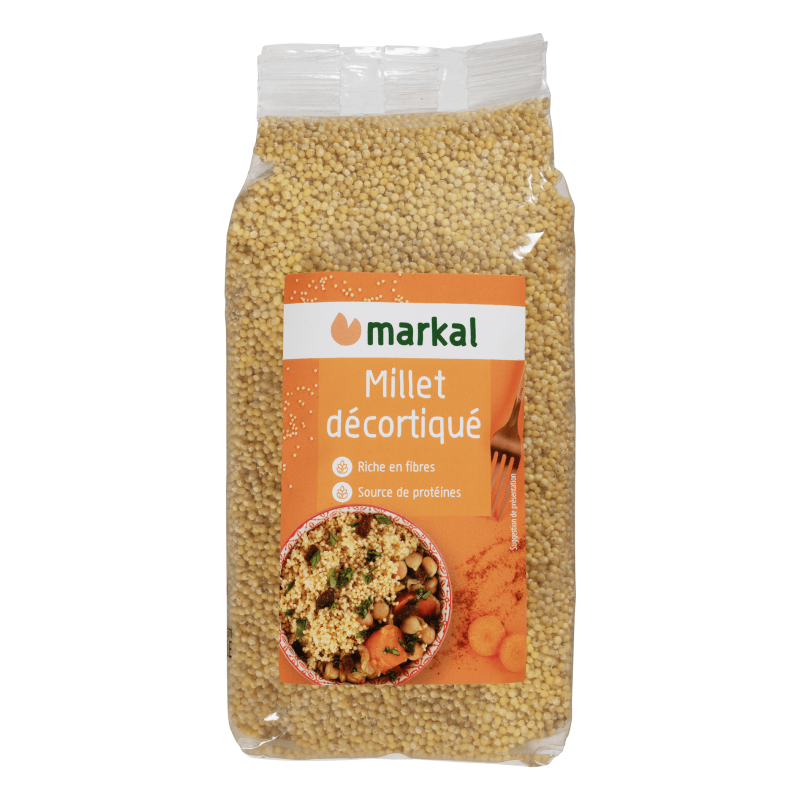 Millet décortiqué 500g - Markal Markal  dans votre magasin bio en ligne Etiketbio.eu