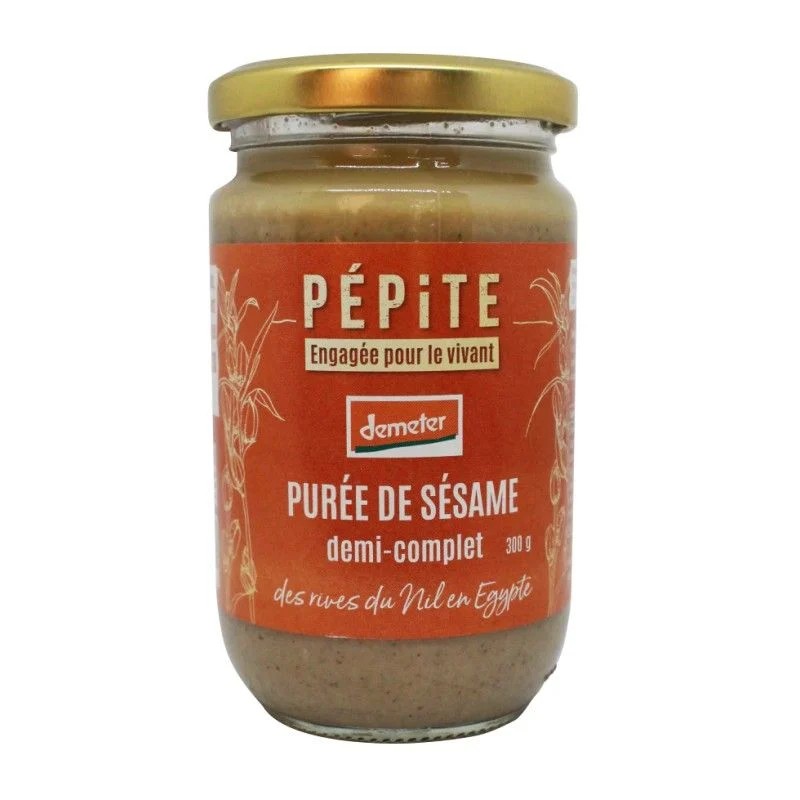 PUREE DE SESAME DEMI COMPLET 300G Pépite  dans votre magasin bio en ligne Etiketbio.eu