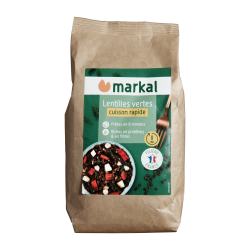 LENTILLES VERTES CUISSONS RAPIDE 400G Markal  dans votre magasin bio en ligne Etiketbio.eu