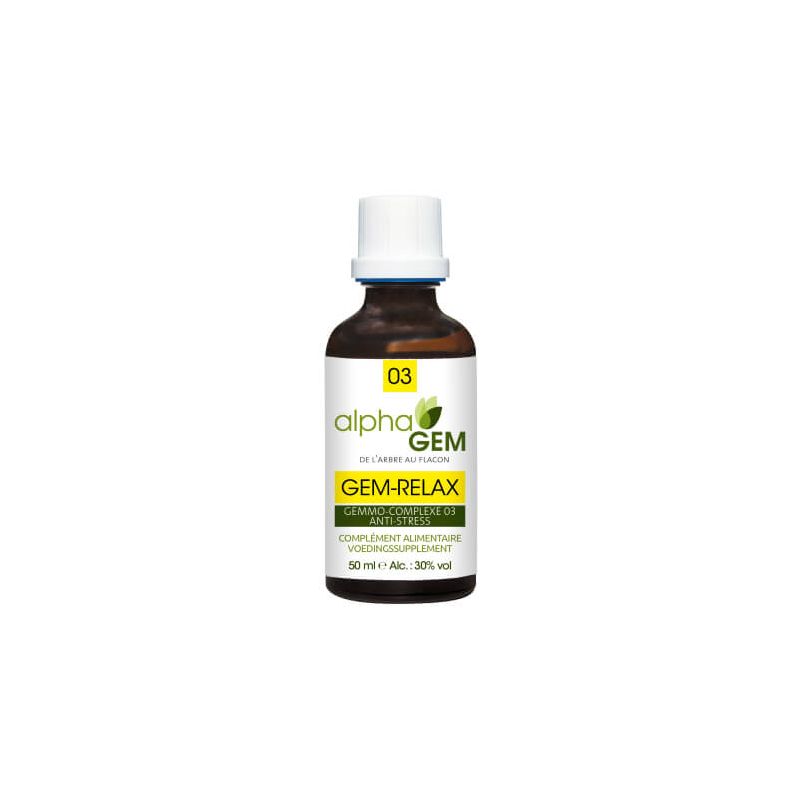 GEM - RELAX - Bourgeon Stress - 50 ml Bio Alphagem  dans votre magasin bio en ligne Etiketbio.eu