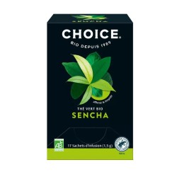 Thé Vert Sencha Bio 17 Sachets  Choice  dans votre magasin bio en ligne Etiketbio.eu