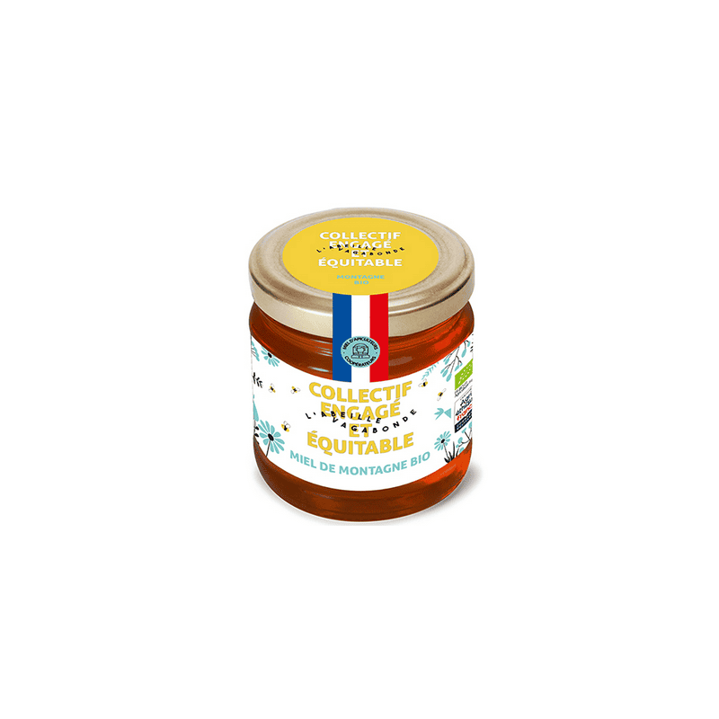 Miel de Montagne France 375 g Abeille Vagabonde  dans votre magasin bio en ligne Etiketbio.eu