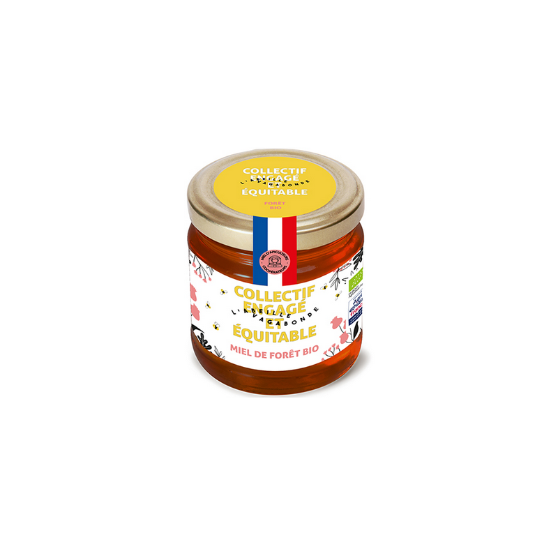 Miel de Forêt France 375 g  Abeille Vagabonde  dans votre magasin bio en ligne Etiketbio.eu