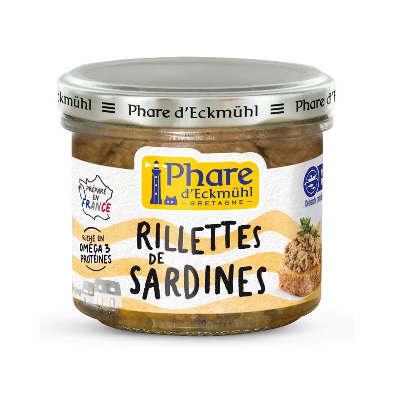 Rillettes de sardines "pêche responsable" 90g Phare d’Eckmühl  dans votre magasin bio en ligne Etiketbio.eu