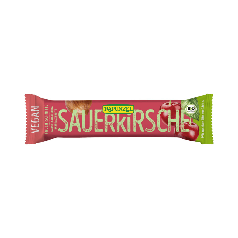 Barre aux fruits griottes 40g Rapunzel dans votre magasin bio en ligne Etiketbio.eu Barre aux fruits griottes 40g Rapunzel dans votre magasin bio en ligne Etiketbio.eu