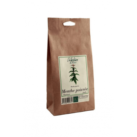 Menthe poivree feuilles 40g Herbier de France  dans votre magasin bio en ligne Etiketbio.eu