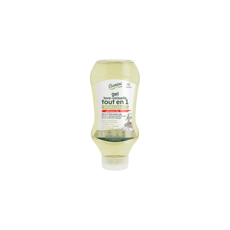 Gel lave-vaisselle tout-en-1 870ml Etamine du Lys dans votre magasin bio en ligne Etiketbio.eu Gel lave-vaisselle tout-en-1 870ml Etamine du Lys dans votre magasin bio en ligne Etiketbio.eu