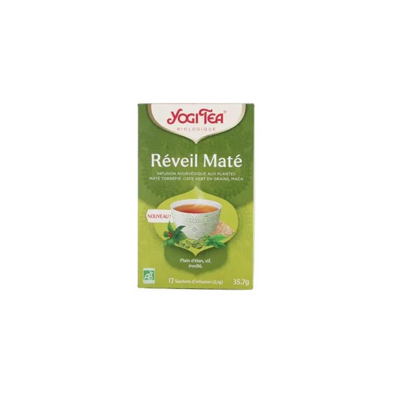 Yogi Tea Réveil Maté  Yogi Tea  dans votre magasin bio en ligne Etiketbio.eu