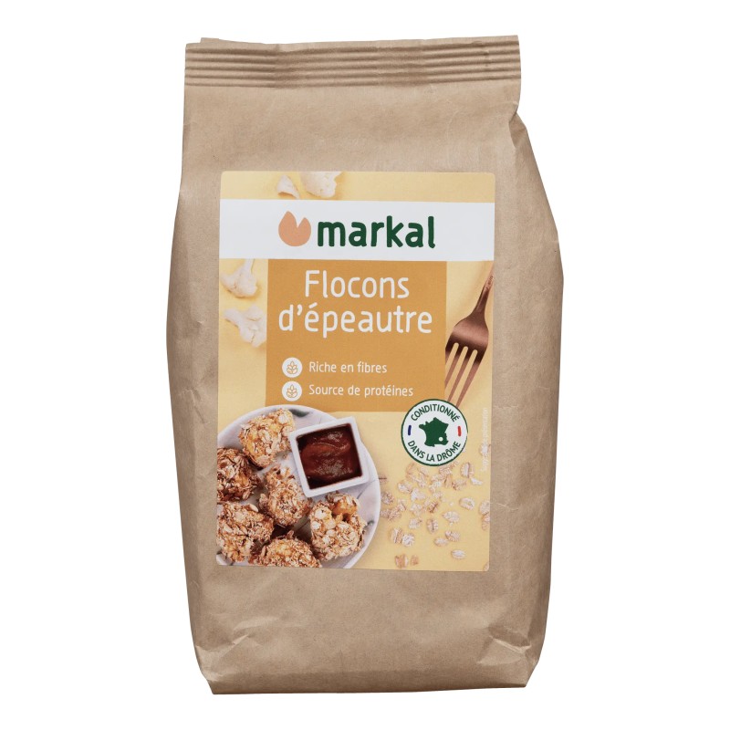 Flocons d’épeautre 500g - Markal Markal dans votre magasin bio en ligne Etiketbio.eu Flocons d’épeautre 500g - Markal Markal dans votre magasin bio en ligne Etiketbio.eu