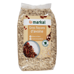 Flocons d'avoine gros 500g - Markal Markal  dans votre magasin bio en ligne Etiketbio.eu