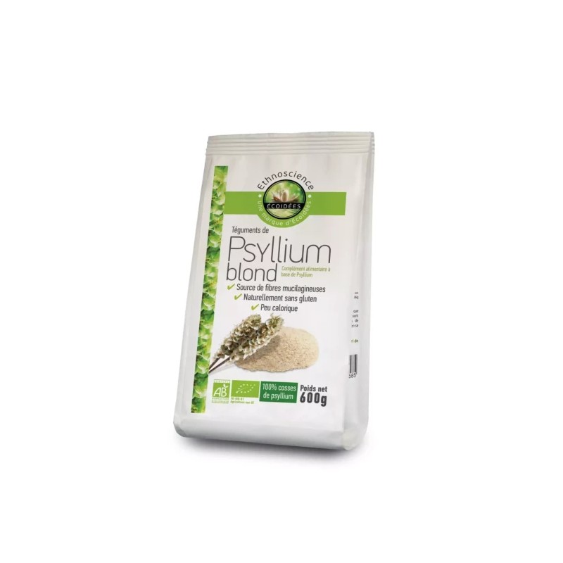 Psyllium blond 600g Ecoidées  dans votre magasin bio en ligne Etiketbio.eu