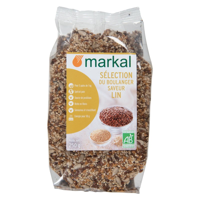 Sélection boulanger lin 250g - Markal Markal dans votre magasin bio en ligne Etiketbio.eu Sélection boulanger lin 250g - Markal Markal dans votre magasin bio en ligne Etiketbio.eu