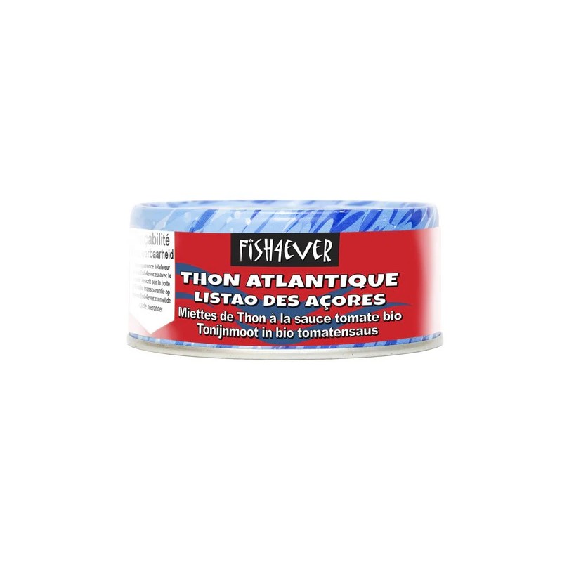 Miettes de thon Fish4Ever sauce tomate - 104g Fish4ever  dans votre magasin bio en ligne Etiketbio.eu