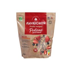 Muesli protéiné fruits rouges 450g - Favrichon Favrichon dans votre magasin bio en ligne Etiketbio.eu
