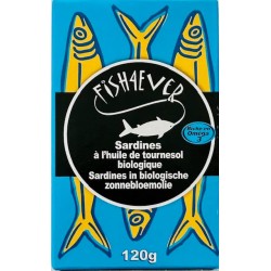 Sardines entières tournesol 120g - Fish4Ever Fish4ever  dans votre magasin bio en ligne Etiketbio.eu