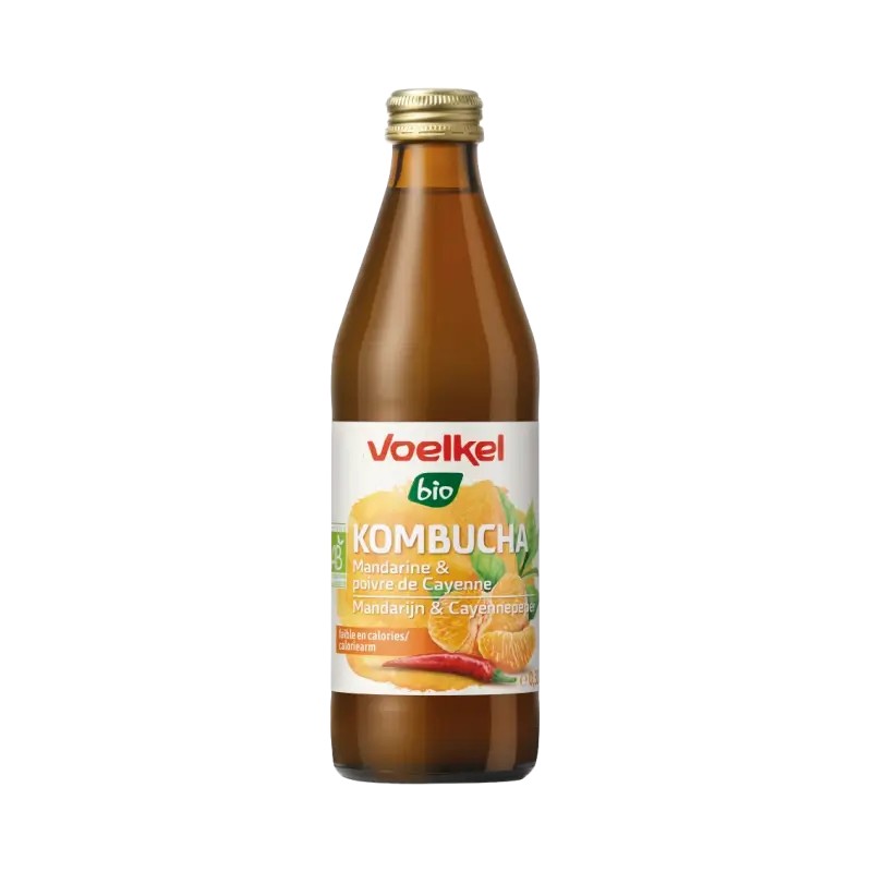 Kombucha mandarine piment 33cl - Voelkel Voelkel  dans votre magasin bio en ligne Etiketbio.eu