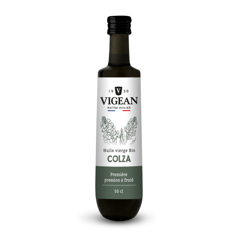 Huile de colza bio vierge 50cl - Vigean VIGEAN  dans votre magasin bio en ligne Etiketbio.eu