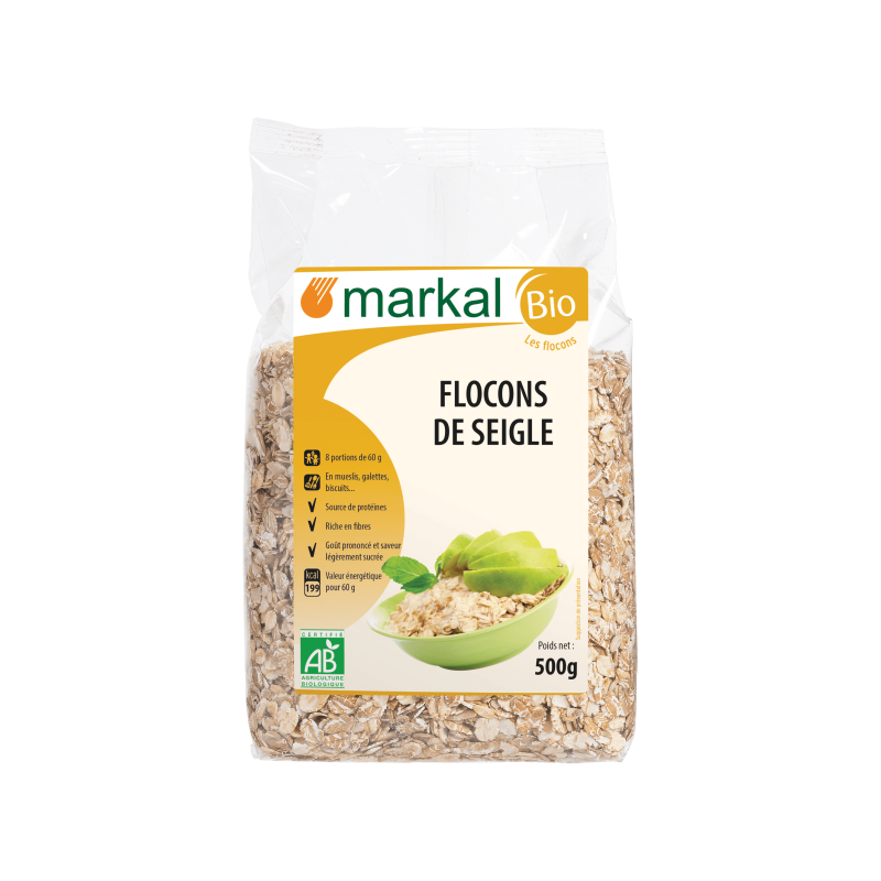 Flocons de seigle 500g - Markal Markal dans votre magasin bio en ligne Etiketbio.eu Flocons de seigle 500g - Markal Markal dans votre magasin bio en ligne Etiketbio.eu