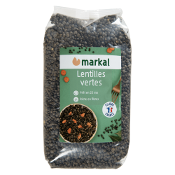 Lentilles vertes 1kg - Markal Markal  dans votre magasin bio en ligne Etiketbio.eu