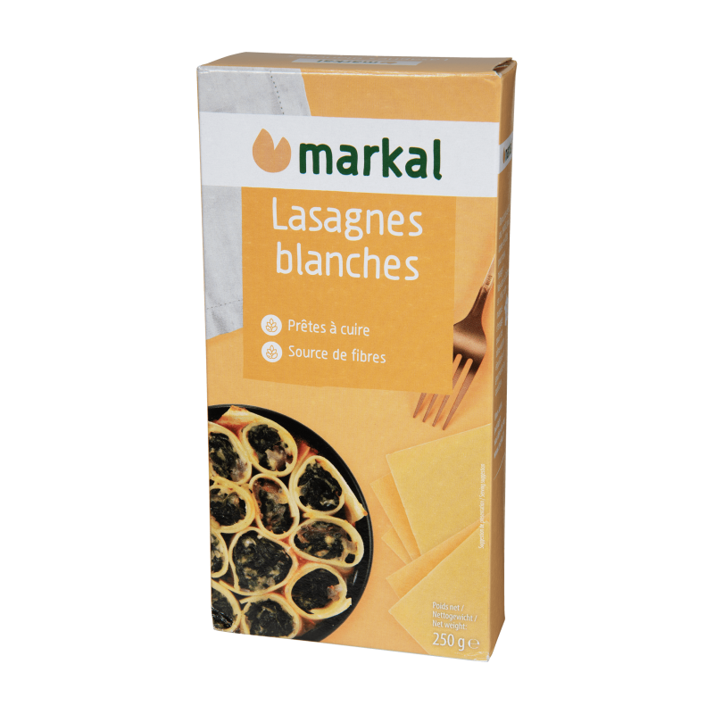Lasagnes blanches 250g - Markal  Markal  dans votre magasin bio en ligne Etiketbio.eu