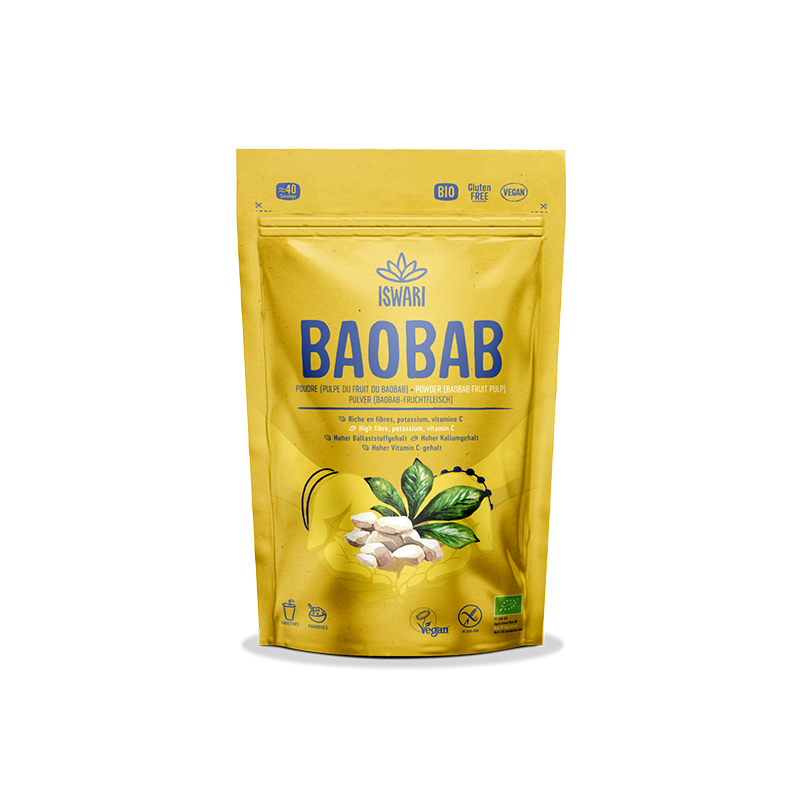 Baobab en poudre bio 125g – Iswari Iswari  dans votre magasin bio en ligne Etiketbio.eu