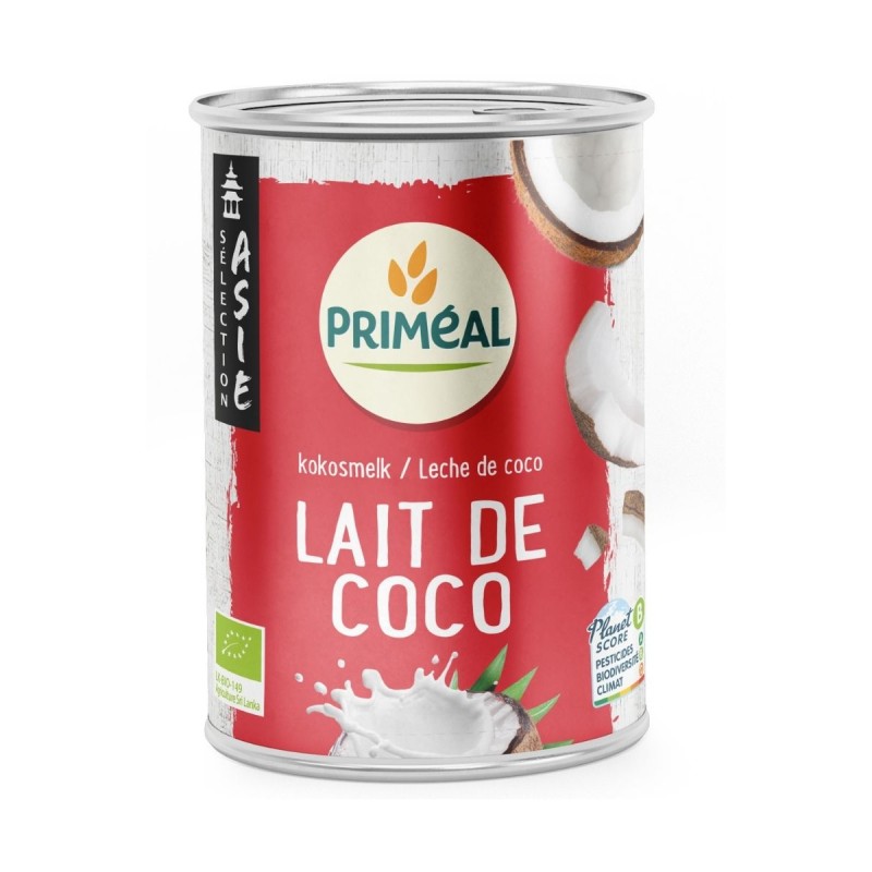 Lait de coco 400ml Priméal  dans votre magasin bio en ligne Etiketbio.eu