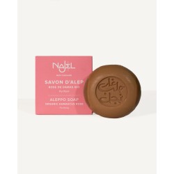 Savon d’Alep rose de Damas bio 100g – Najel Najel   dans votre magasin bio en ligne Etiketbio.eu