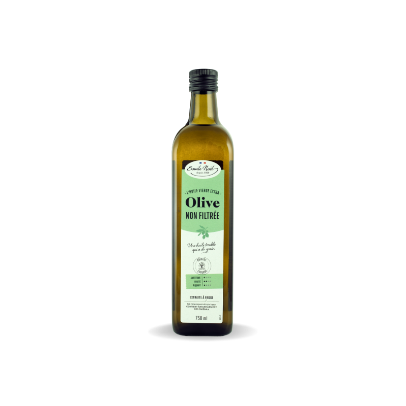 Huile olive extra vierge non filtrée 50cl – Emile Noël Emile Noël  dans votre magasin bio en ligne Etiketbio.eu