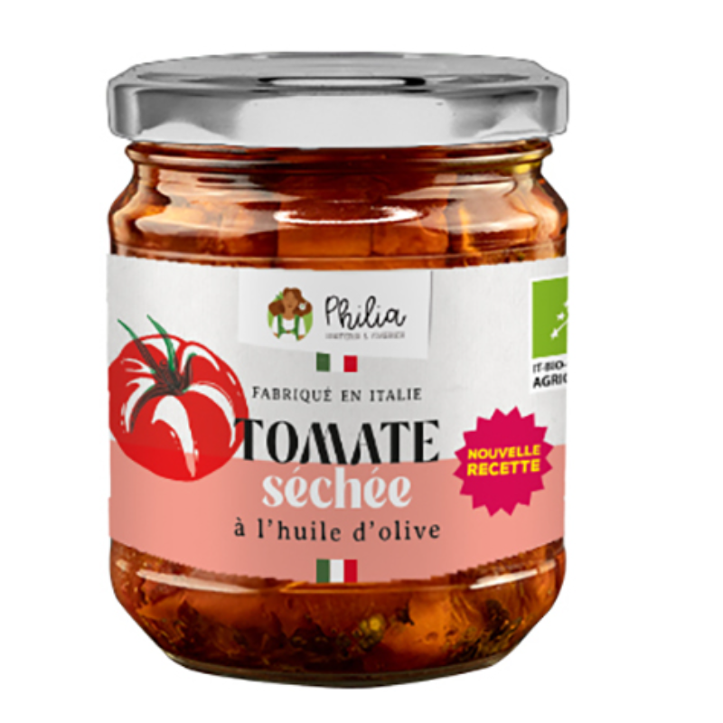 Tomates séchées à l’huile 190 g– Philia PHILIA  dans votre magasin bio en ligne Etiketbio.eu