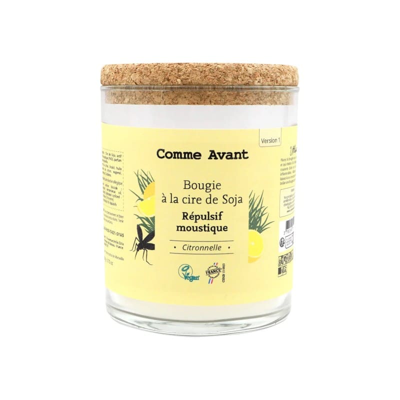 Bougie soja répulsive moustique Comme Avant Comme avant  dans votre magasin bio en ligne Etiketbio.eu