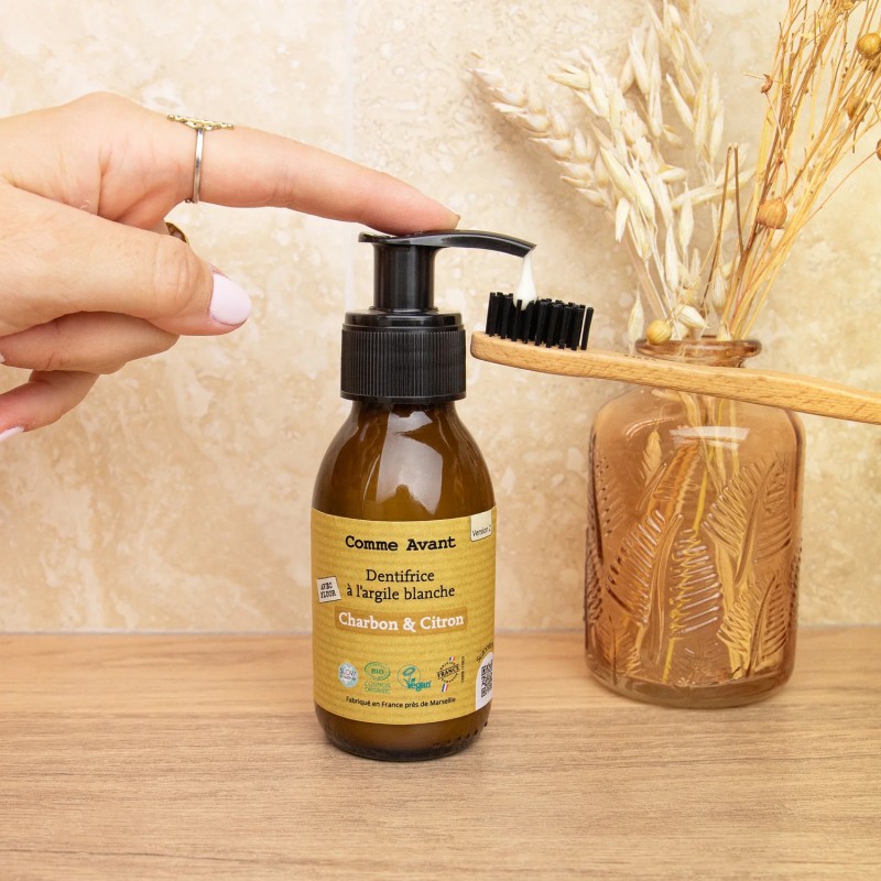 Dentifrice argile blanche charbon citron Comme Avant Comme Avant  dans votre magasin bio en ligne Etiketbio.eu