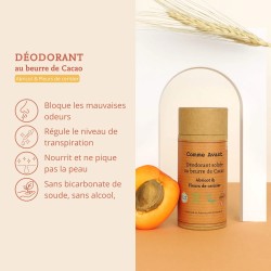 Déodorant solide Abricot & Cerisier Comme Avant Comme Avant  dans votre magasin bio en ligne Etiketbio.eu