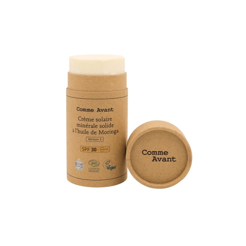 Crème solaire minérale solide SPF30 Comme Avant Comme Avant  dans votre magasin bio en ligne Etiketbio.eu