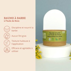 Baume à barbe à l'huile de ricin - Menthe poivrée & Pin sylvestre 40g Comme Avant  dans votre magasin bio en ligne Etiketbio.eu