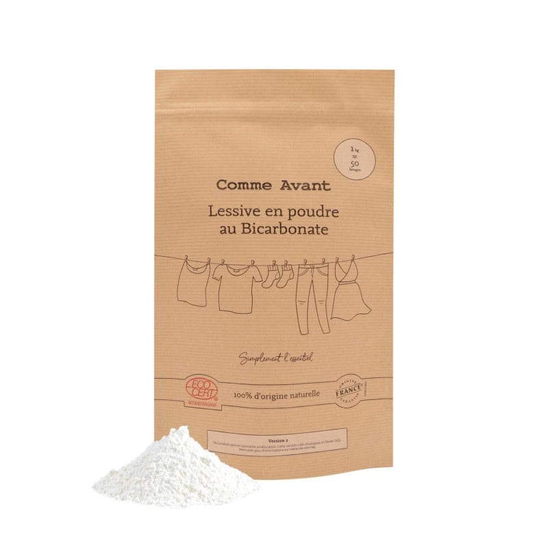 Lessive en poudre bicarbonate 1kg Comme Avant Comme avant  dans votre magasin bio en ligne Etiketbio.eu