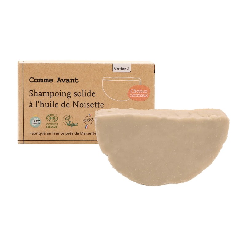 Shampoing solide noisette 70g Comme Avant Comme Avant  dans votre magasin bio en ligne Etiketbio.eu