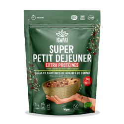 Super Petit Déjeuner Extra Protéine Cacao Bio 360g Iswari Iswari  dans votre magasin bio en ligne Etiketbio.eu