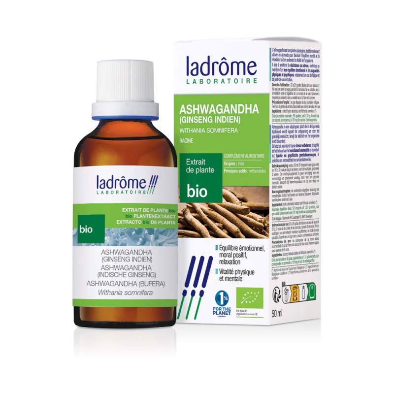 Teinture Mère Ashwagandha 50ml Ladrôme Ladrôme  dans votre magasin bio en ligne Etiketbio.eu