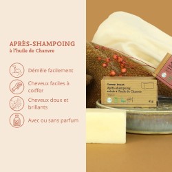 Après-shampoing solide chanvre 45g Comme Avant Comme Avant  dans votre magasin bio en ligne Etiketbio.eu