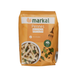 Penne blanches 500gr cc Markal  dans votre magasin bio en ligne Etiketbio.eu