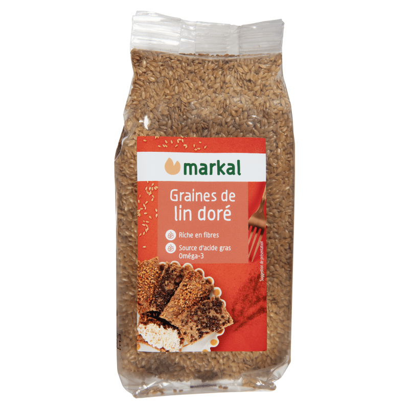 Graines de lin doree 250g Markal dans votre magasin bio en ligne Etiketbio.eu Graines de lin doree 250g Markal dans votre magasin bio en ligne Etiketbio.eu
