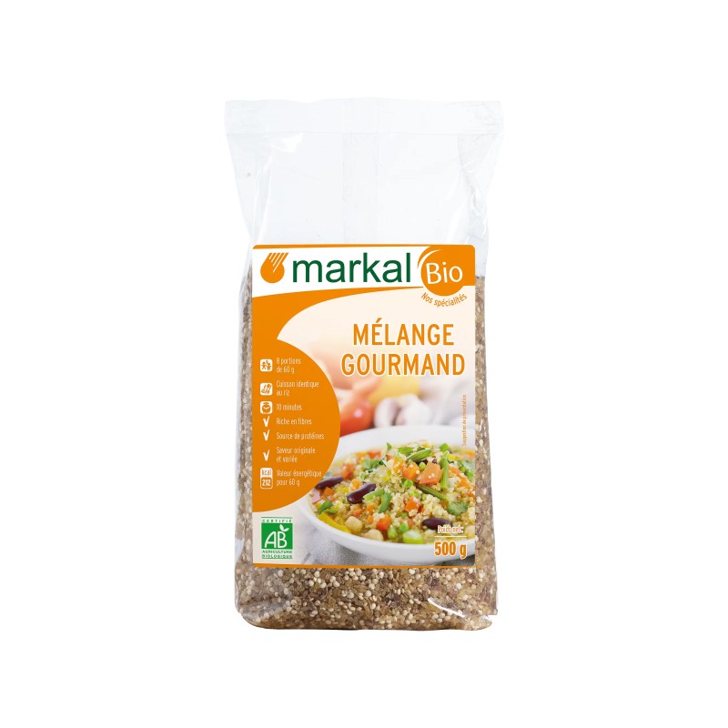 Mélange Gourmand Boulgour Quinoa Épeautre 500g Markal Markal dans votre magasin bio en ligne Etiketbio.eu Mélange Gourmand Boulgour Quinoa Épeautre 500g Markal Markal dans votre magasin bio en ligne Etiketbio.eu