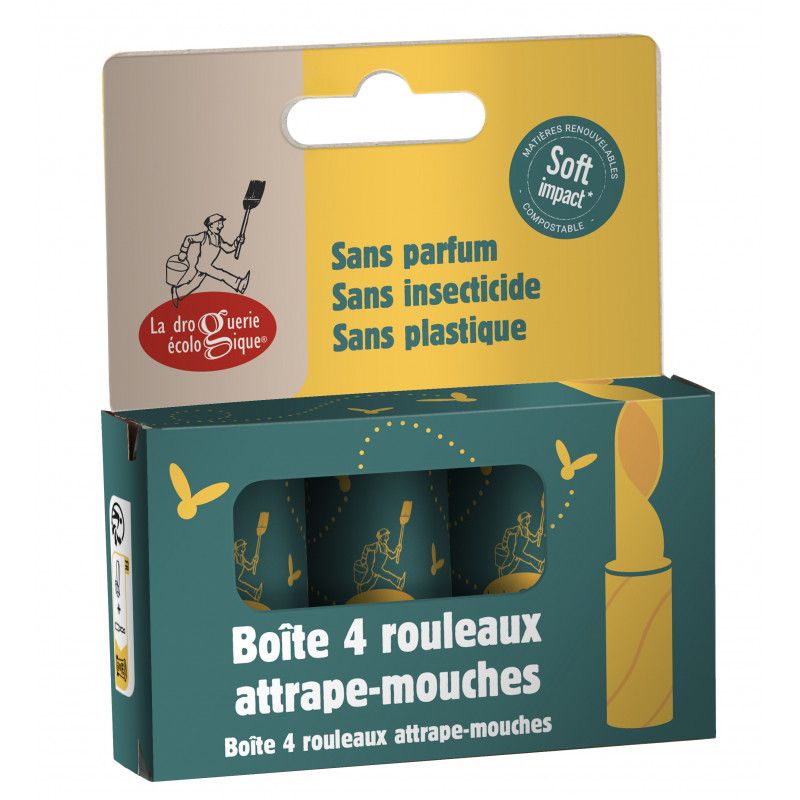 Attrape-mouches rouleau x4 – Droguerie Écologique La Droguerie Écologique  dans votre magasin bio en ligne Etiketbio.eu