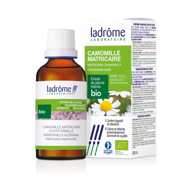 Teinture Mère Camomille Bio 50ml – Ladrôme Ladrôme  dans votre magasin bio en ligne Etiketbio.eu