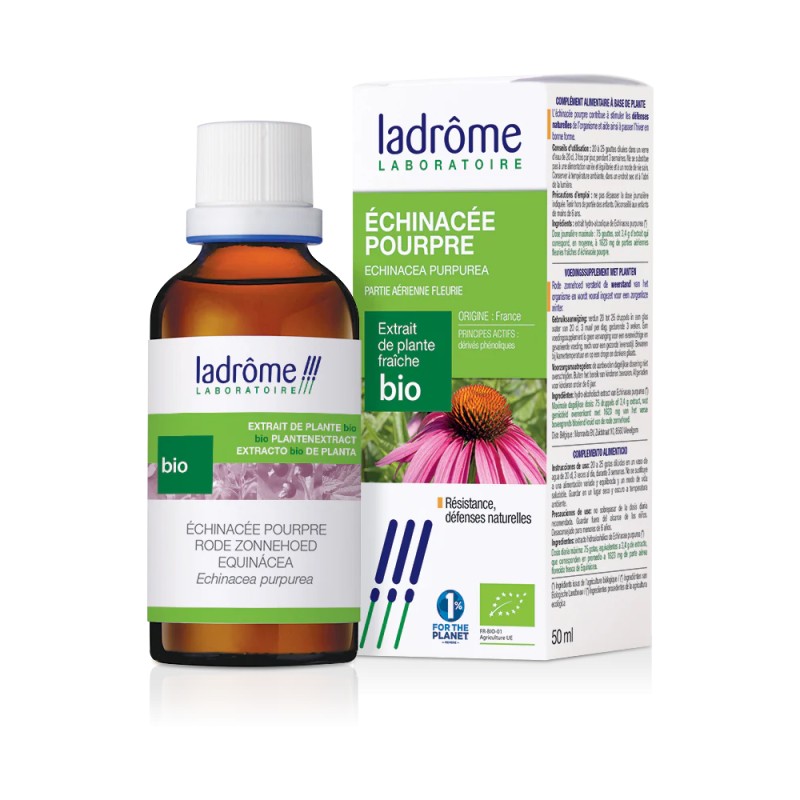 Teinture Mère Échinacée Bio 50ml – Ladrôme Ladrôme  dans votre magasin bio en ligne Etiketbio.eu
