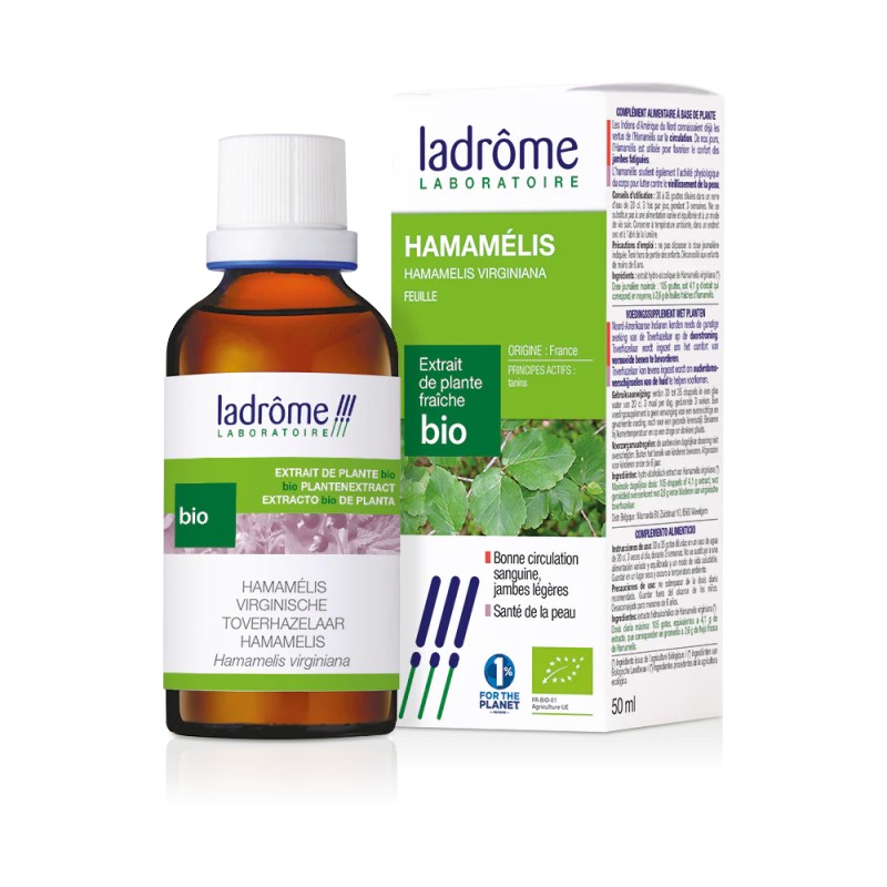 Teinture Mère Hamamélis Bio 50ml – Ladrôme Ladrôme  dans votre magasin bio en ligne Etiketbio.eu